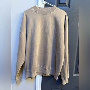 Abercrombie & Fitch Soft A&F Essentials Tan Oversized Sweatshirt